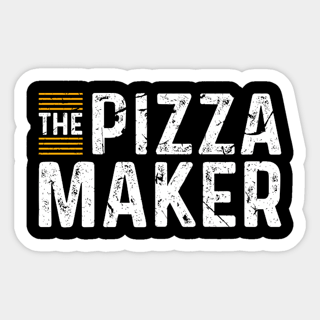 The Pizza Maker Sticker by Humbas Fun Shirts